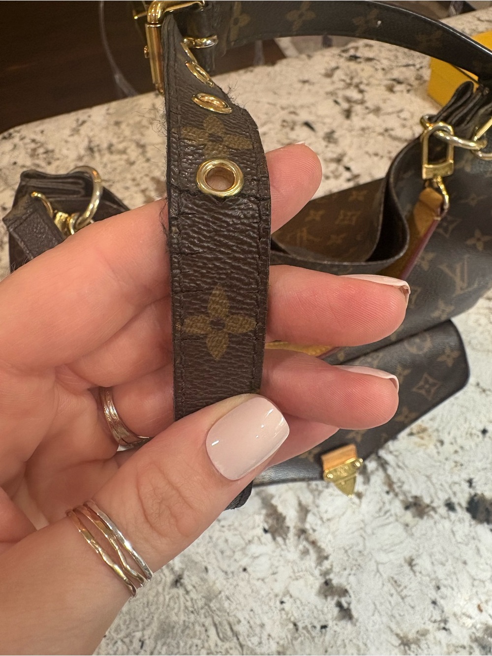 Louis Vuitton Monogram Canvas Shoulder Hobo Bag with Gold Hardware - Picture 8 of 10